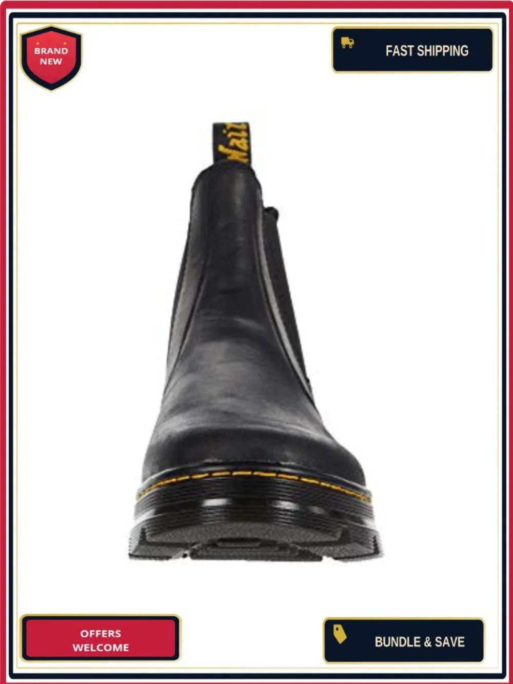 Dr. Martens Embury Leather Chelsea Boot Pull-On Ankle Boots